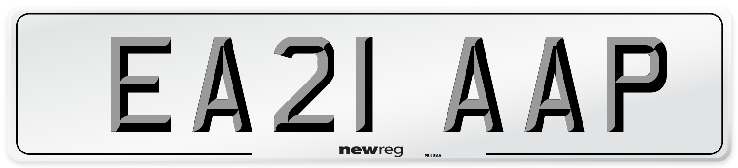 EA21 AAP Number Plate from New Reg